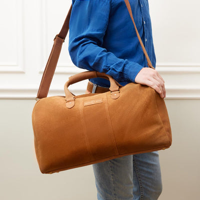 Sac de voyage Sebastian - Camel suede