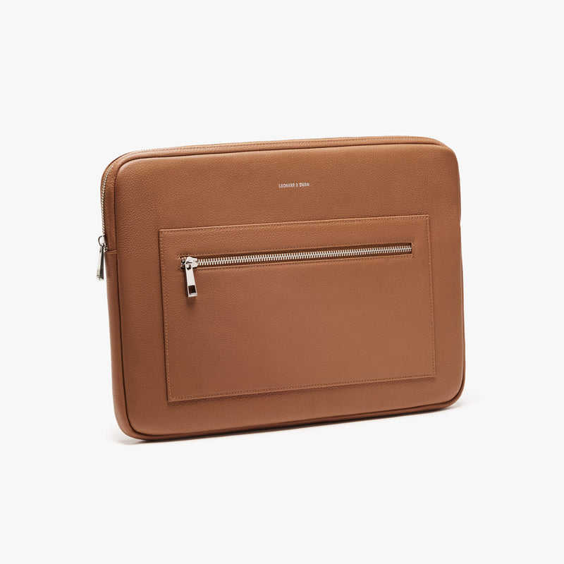 Pochette ordinateur Milo - Cognac